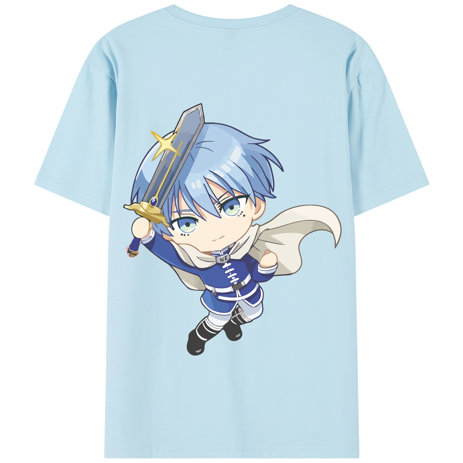 （画像用） 葬送のフリーレン Frieren 綿100％半袖Tシャツ（背面プリント）